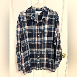 Old Navy Womens The Boyfriend Shirt XL Extra Large 1X Womans Plaid Flannel Top